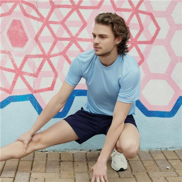 Mens Jersey Knit Shorts With Pockets Elastic Waist Lounge Gym Sleep Casual - Picture 4 of 7